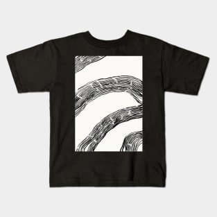 Linear Spatiality Minimal Art Kids T-Shirt